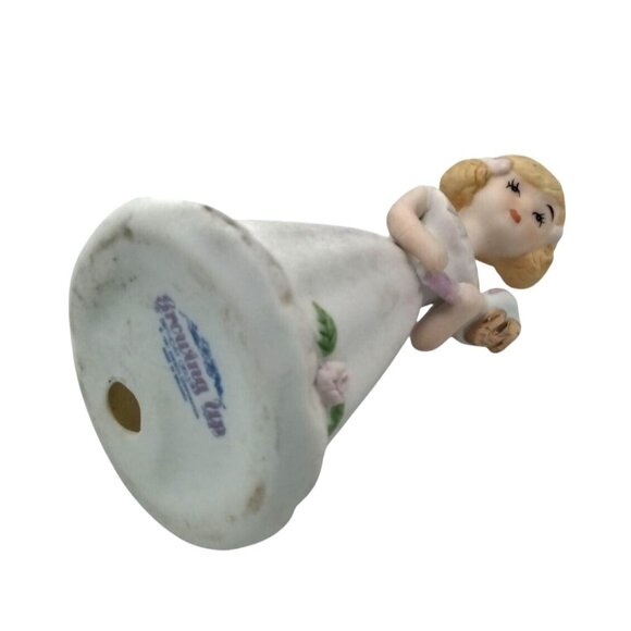 Growing Up Birthday Girls 5 Enesco 3.75" Celebration Blond Hair Blue Dress 1981 - Picture 14 of 16